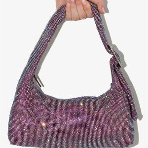Benedetta Bruzziches Pina Bausch Crystal Rhinestone Shoulder Bag - Purple Violet